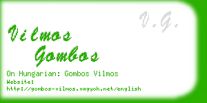 vilmos gombos business card